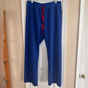 FIGS High Waisted Livingston Scrub Pant in Winning Blue